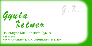 gyula kelner business card